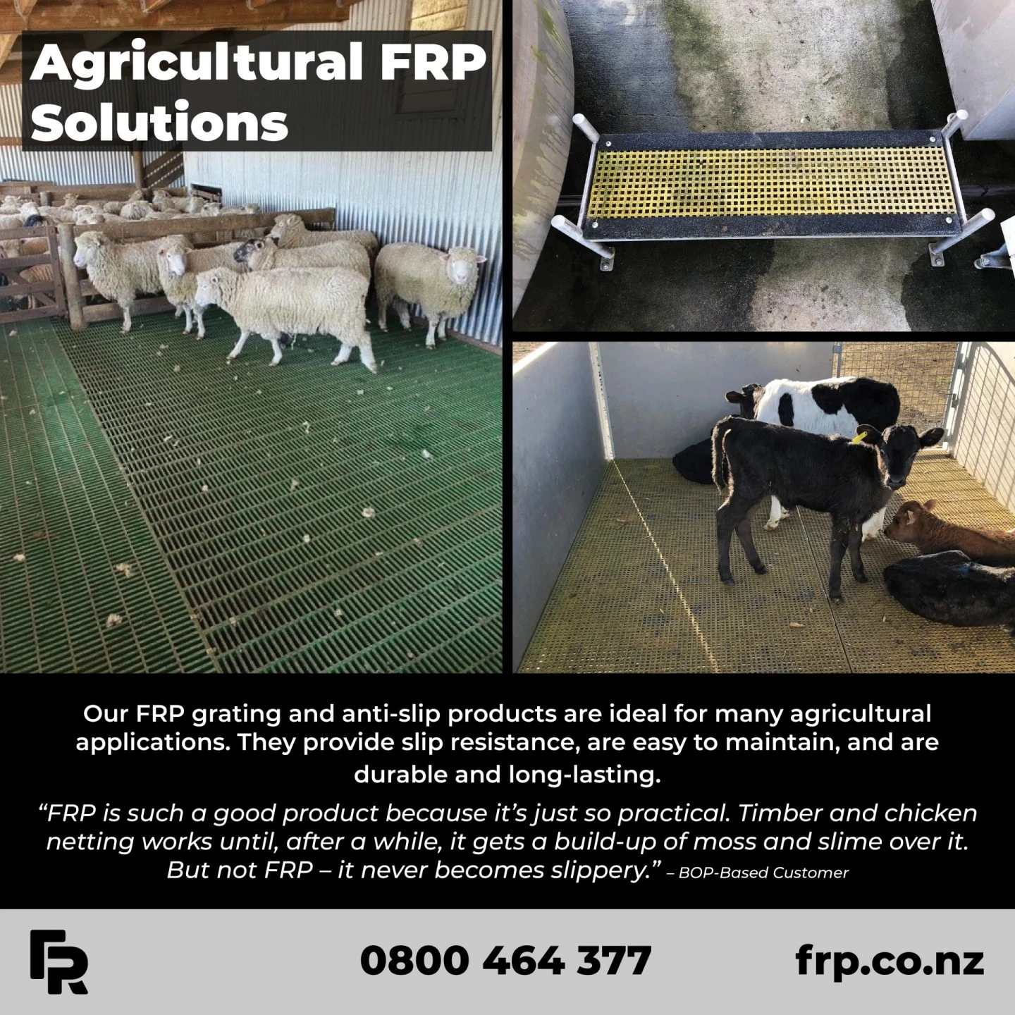 Providing solutions for farmers.

#frp #frpproducts #agriculture #farming #dairyfarming #calves #lambs #livestock #nzfarms #nzdairy