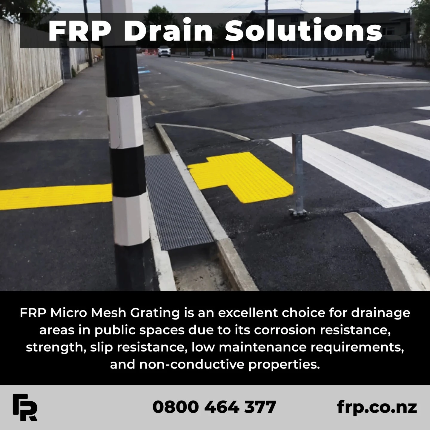 Give us a call today.

#frp #frpgrating #drain #nzconstruction #civil #publicspaces #footpaths #safety #engineers #engineering #commercial #nzcouncils