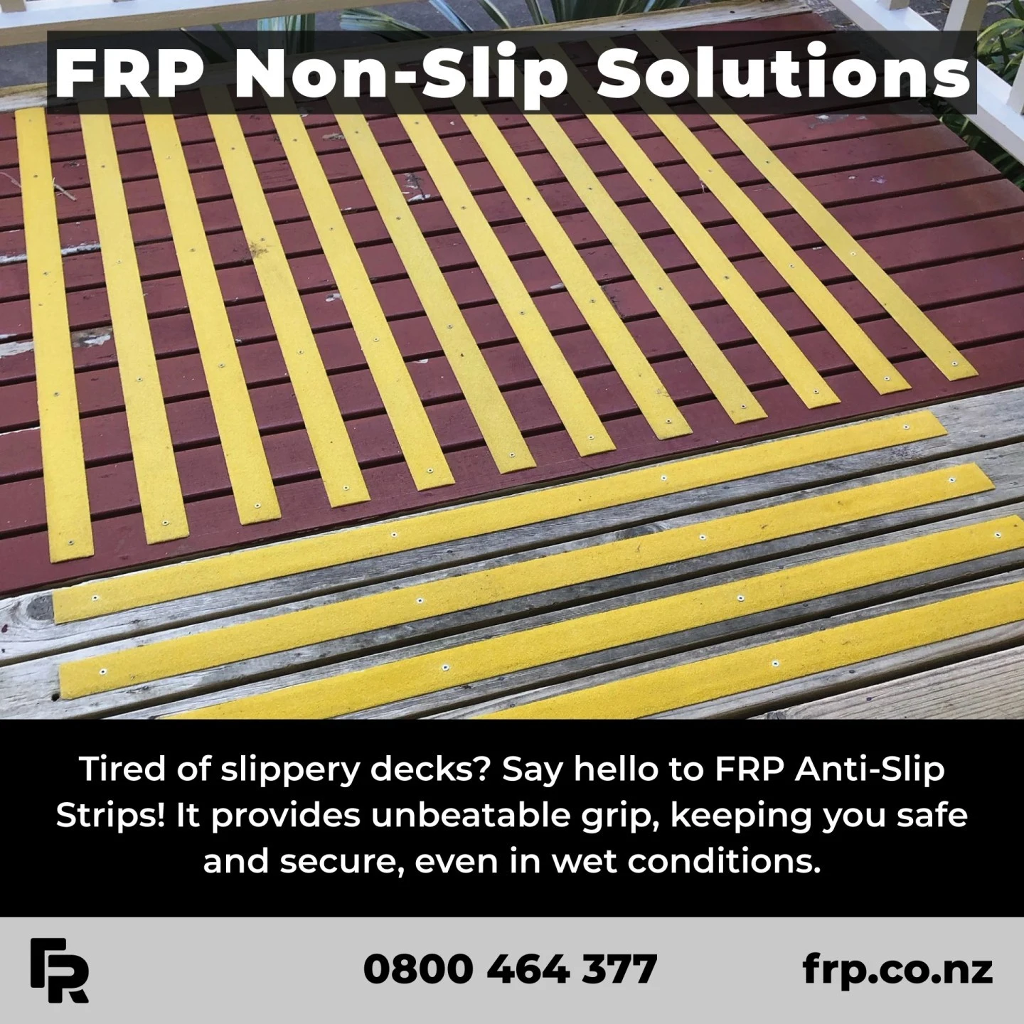 Step confidently into your outdoor space with FRP.

#frp #frpproducts #antislip #nonslip #decking #landscaping #commercial #nzconstruction #nzarchitects #