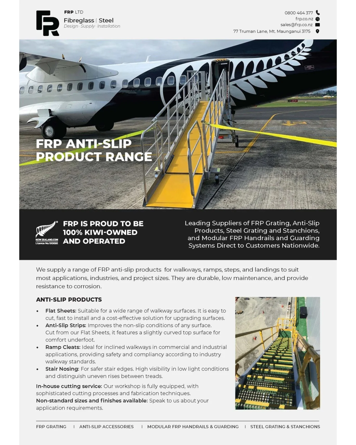 We have a range of anti-slip products to suit most industries.

#frp #frpproducts #nonslip #antislip #safety #nzconstruction #nzarchitects #walkways #ramps #stairs #industrial #commercial