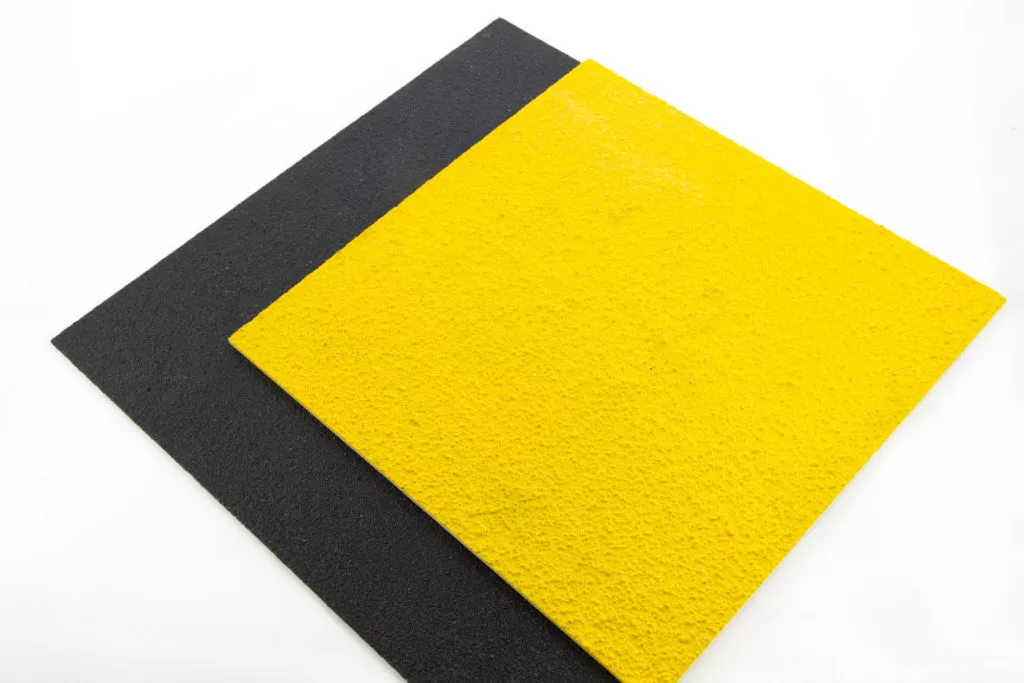 FRP anti-slip flat sheets yellow and black