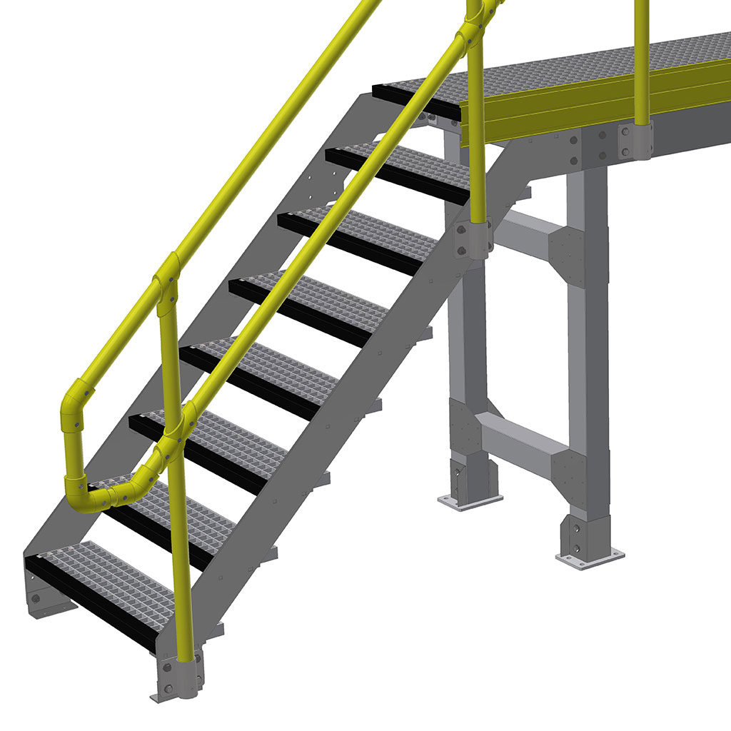 Modular handrail system general stair termination