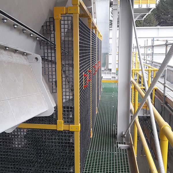 FRP Modular Guarding Grating and Handrails Industrial Applications