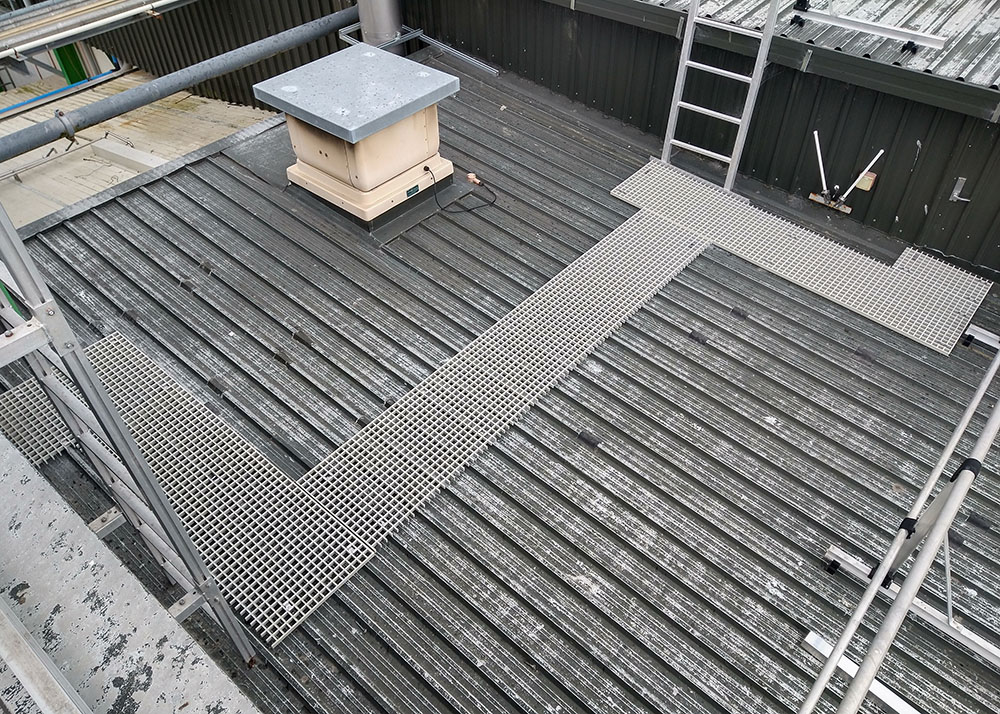 FRP rooftop grating mesh