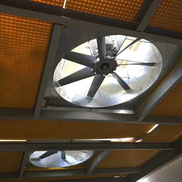 Freezer floor with FRP cover top grating.