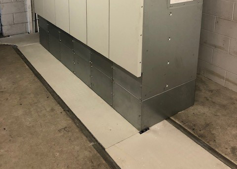 FRP cover top grating floor in port substation.