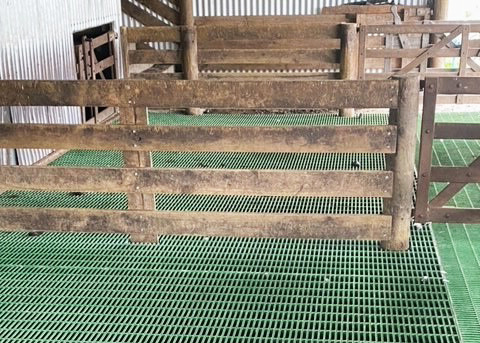 FRP slat mesh grating floor livestock pen.