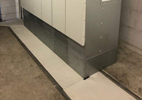 FRP cover top grating floor in port substation.