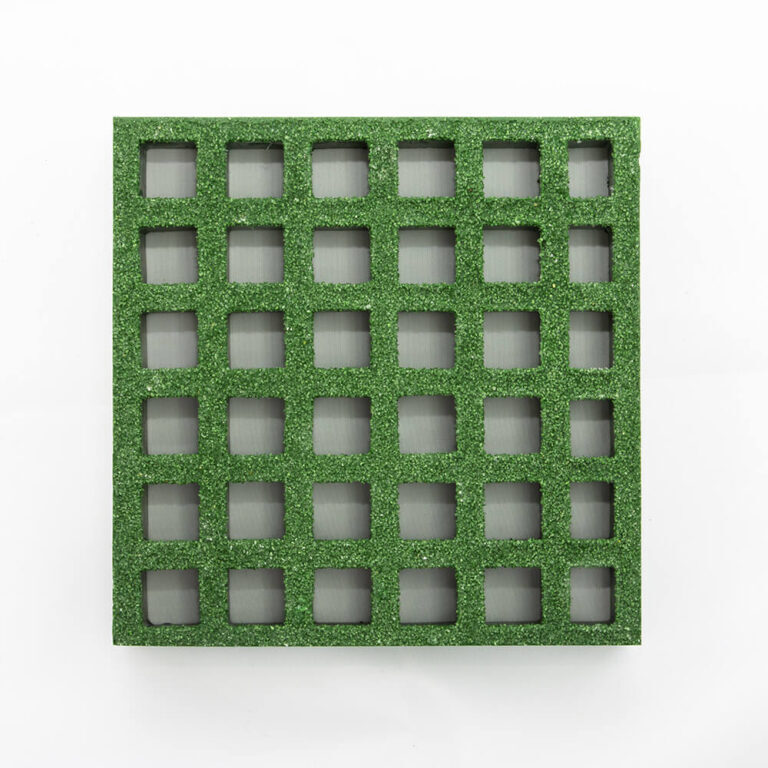 FRP heavy duty mesh grating sample green