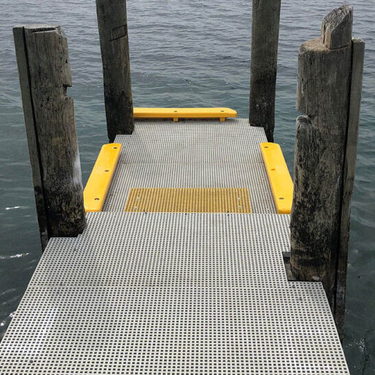 FRP mini mesh grating jetty walkway.