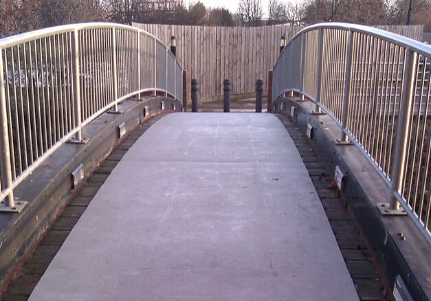 FRP anti-slip flat sheet bridge.