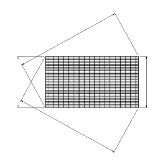 render drawing of steel mesh grating.