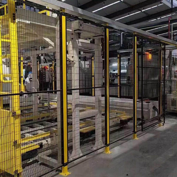 Steel guarding around machinery.
