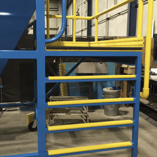 FRP Limited's Anti-Slip Fibreglass Ladder Rungs in Workshop.