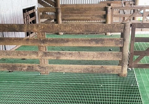 FRP slat mesh grating floor livestock pen.