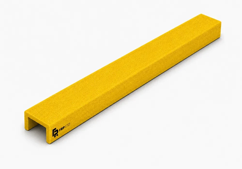 FRP ladder rung cover yellow render.